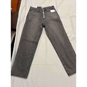 BP. Nordstrom Women Faded Black High Rise Straight Leg Button Fly Jeans 29 NWT